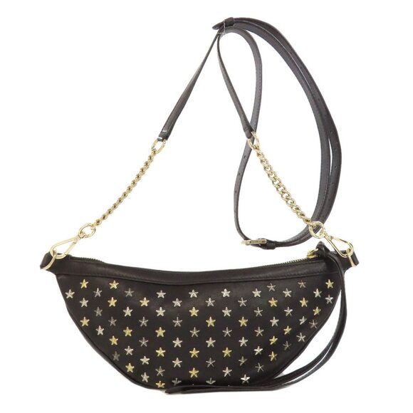 JIMMY CHOO Black Leather Shoulder Bag - Picture 1 of 11